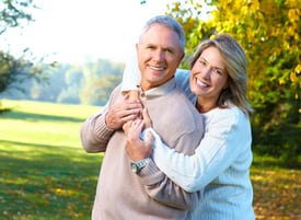 Older couple smiling