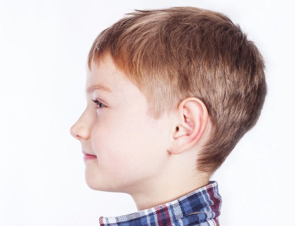 Profile of a young boy