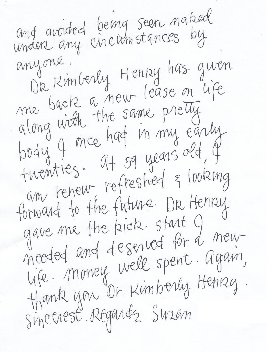 handwritten letter to dr.