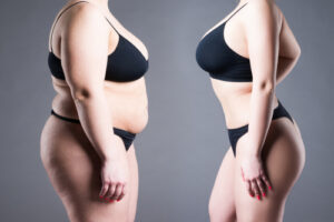 Two Sized Women Facing Each Other