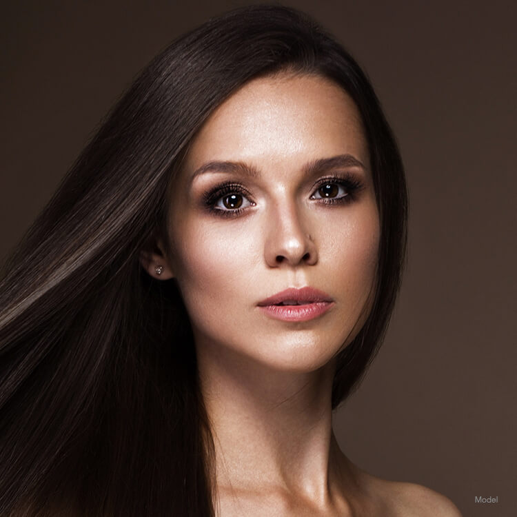 Image showing a woman's face after an Aqua Gold treatment