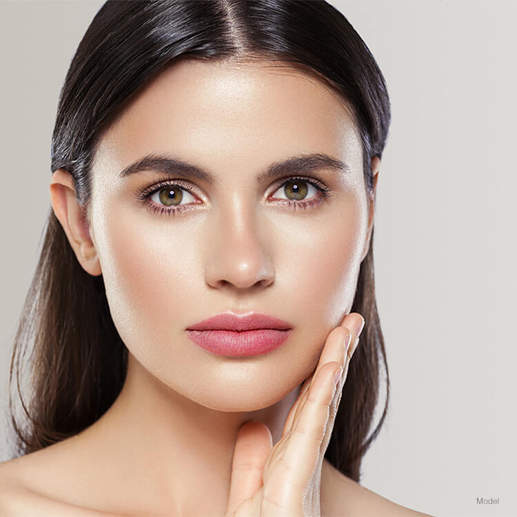 Model's after a facial rejuvenation treatment