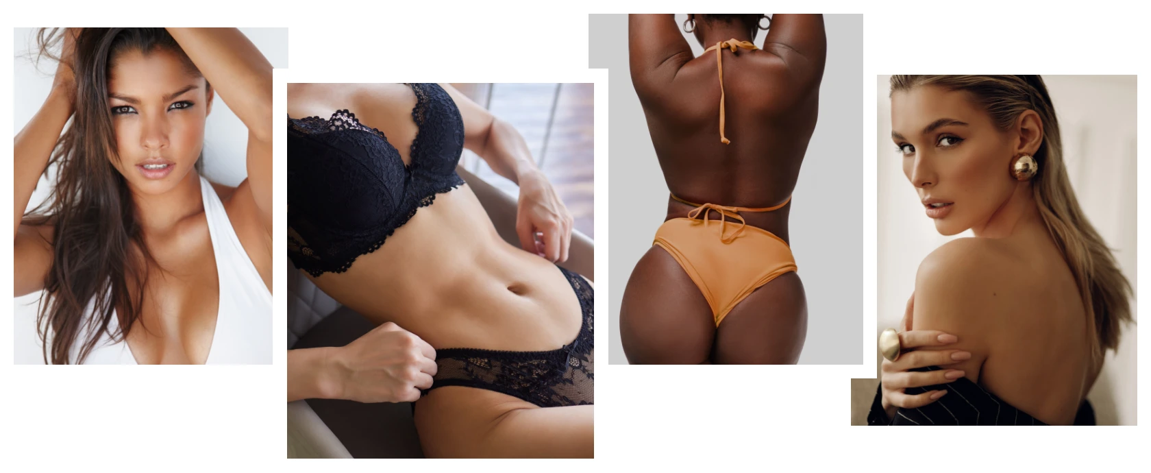 collage of beautiful women and their bodies